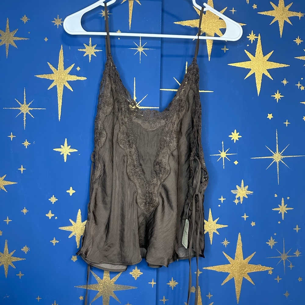 NWT Someone Like You Crop Camisole in Chocolate Brown - Picture 5 of 8